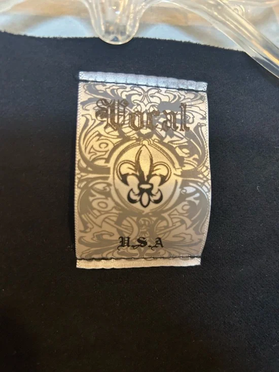 Vocal Black Faux Suede Fringe Cropped Jacket Western Boho Cowgirl Style Medium - Picture 6 of 9